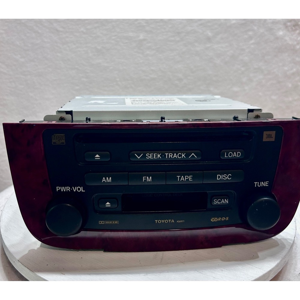 Toyota Highlander JBL Radio CD Tape Player 86120-48480 Wood Grain CQ-ET8360X